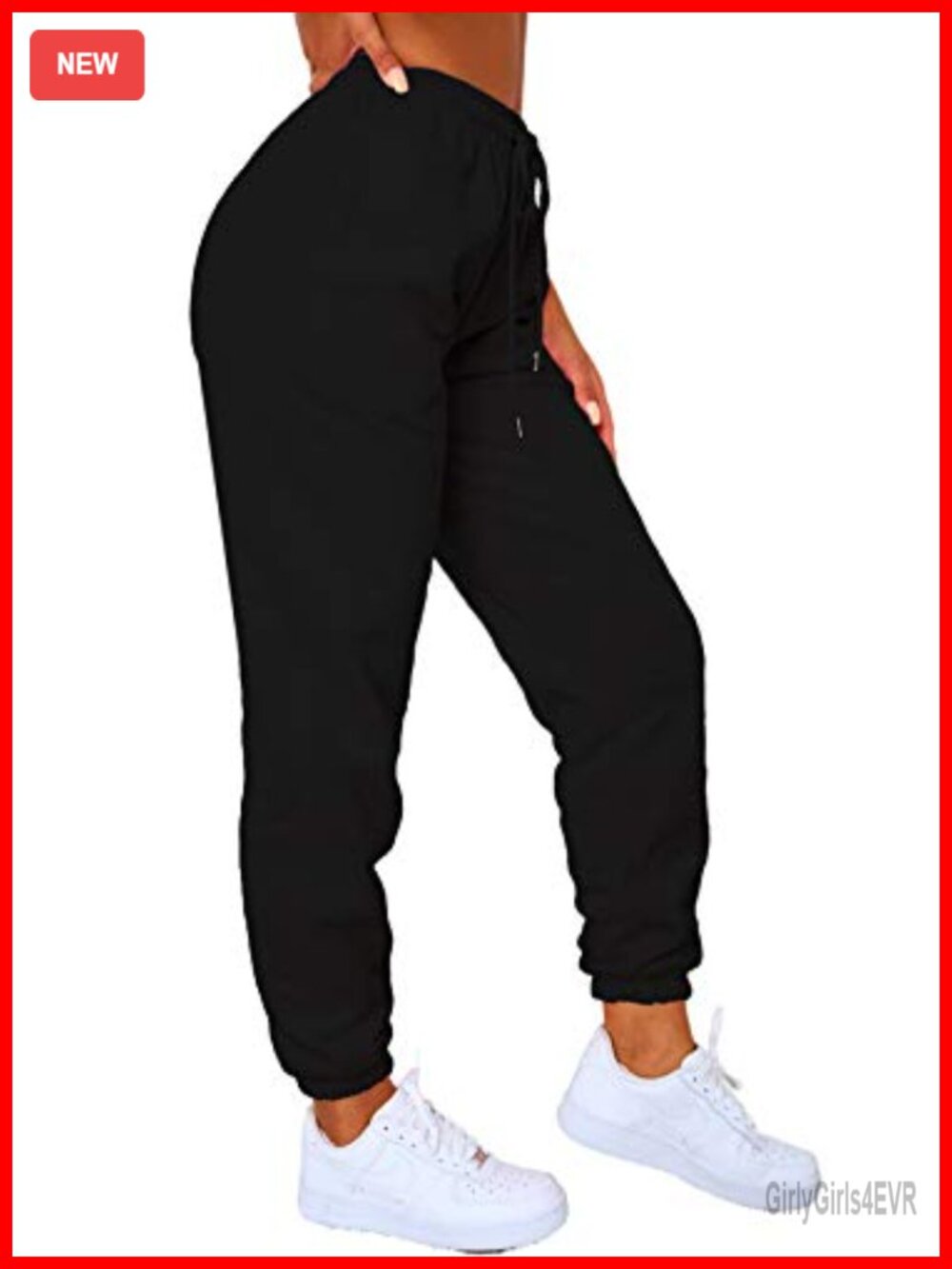 Women's High Waist Baggy Jogger Sweatpants with Pockets, Drawstring Lounge Pants